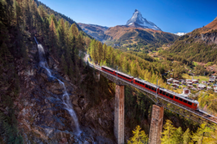 Akustikbild «Matterhorn mit Eisenbahnbrücke» 90 x 60cm | verschiedene Grössen