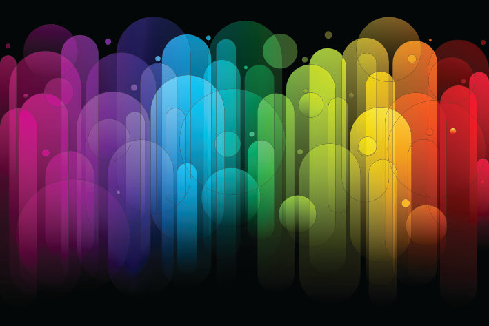 Akustikbild «Abstrakter Regenbogen» 90 x 60cm | verschiedene Grössen