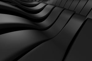 Akustikbild «Schwarze Wellen» 90 x 60cm | verschiedene Grössen