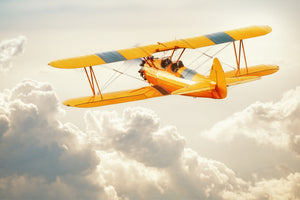 Akustikbild «Doppeldecker Flugzeug» 90 x 60cm | verschiedene Grössen