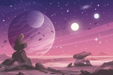 Load image into Gallery viewer, Akustikbild «Fremder Planet in einer fernen Galaxie» 90 x 60cm | verschiedene Grössen
