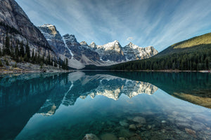 Akustikbild «Moraine Lake in den Rocky Mountains - Kanada» 90 x 60cm | verschiedene Grössen