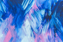 Laden Sie das Bild in den Galerie-Viewer, Akustikbild «Abstrakte Malerei - Pink, Blau und Rosa» 90 x 60cm | verschiedene Grössen
