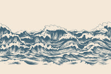 Laden Sie das Bild in den Galerie-Viewer, Akustikbild «Meereswellen» 90 x 60cm | verschiedene Grössen
