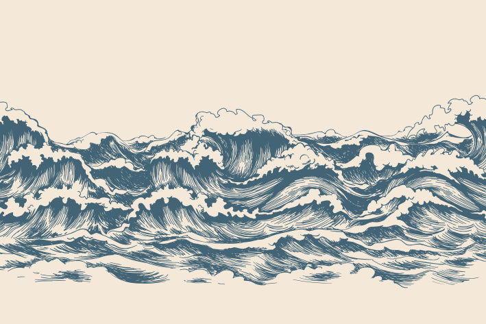 Akustikbild «Meereswellen» 90 x 60cm | verschiedene Grössen